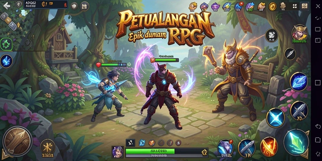 Tampilan gameplay ADG62 yang memukau dan penuh aksi RPG.