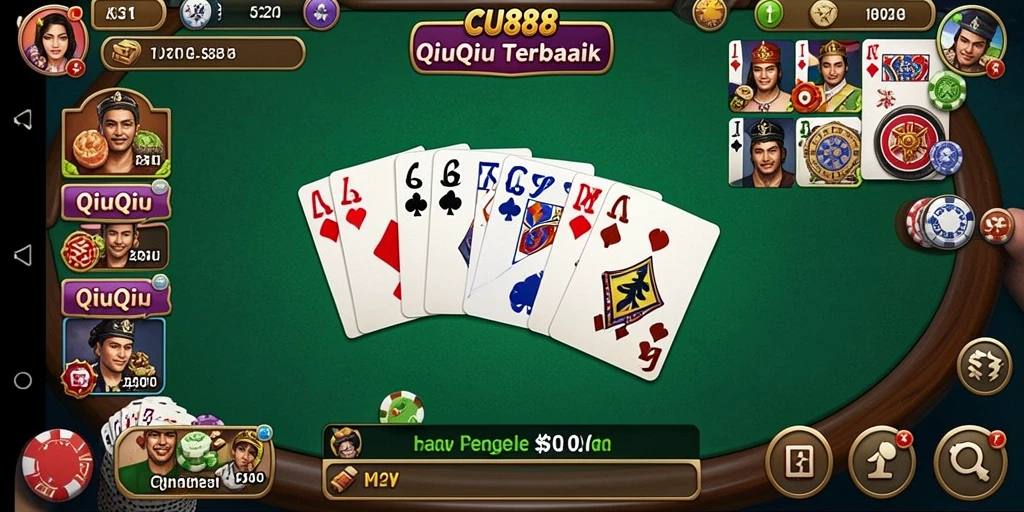 Tampilan menarik gameplay QiuQiu di CU888 dengan momen mendebarkan.