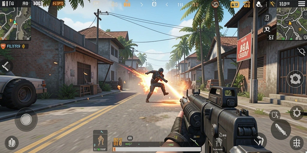 Tampilan menarik dari gameplay FILTER303 dengan aksi tembak-menembak yang seru.