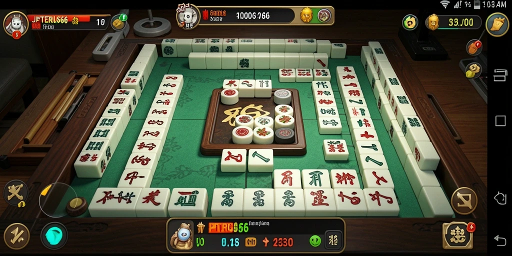 Tampilan gameplay seru di JPTERUS66 dengan desain ubin Mahjong yang menarik.