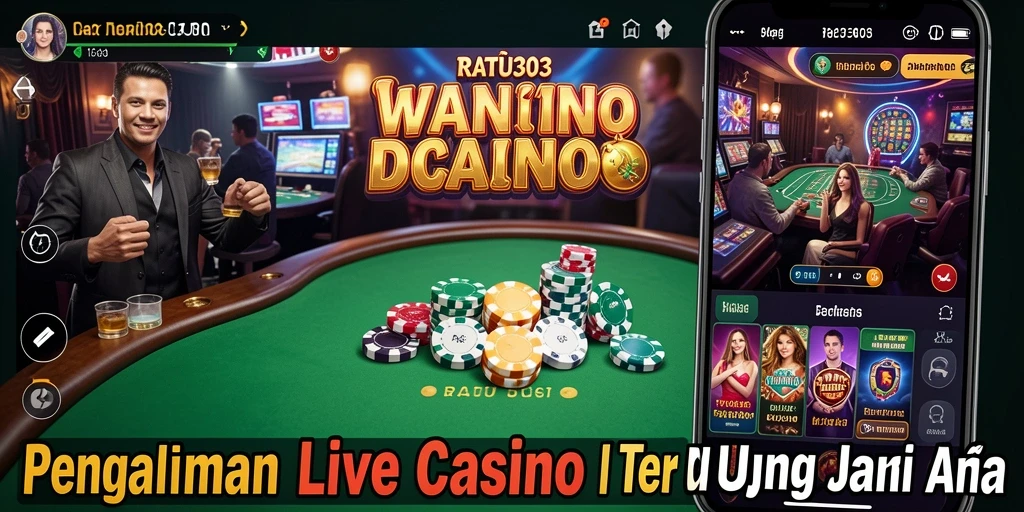 Screenshot gameplay RATU303 menampilkan aksi Live Casino yang mendebarkan.