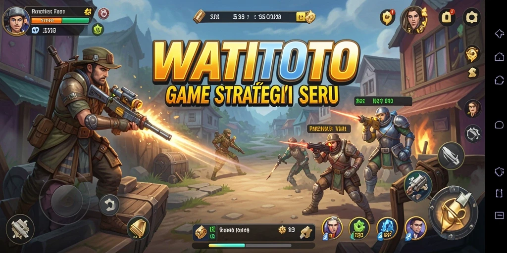 Tampilan gameplay dinamis dan strategi dalam WATITOTO.